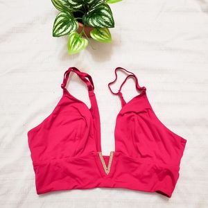 Victoria's Secret Deep V Pink Bra